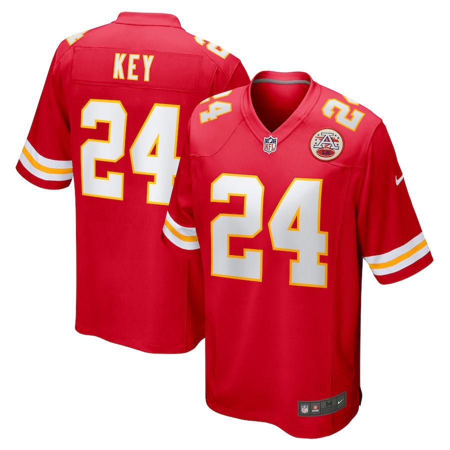 Men Kansas City Chiefs #24 Devon Key Nike Red Game NFL Jersey